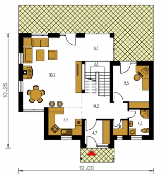 Floor plan of ground floor - PREMIER 153
